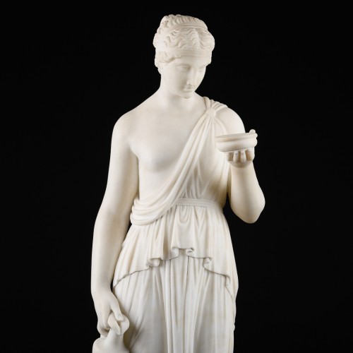 Antiquités - Marble Sculpture “Hebe Goddess Of Youth” After Bertel Thorvaldsen
