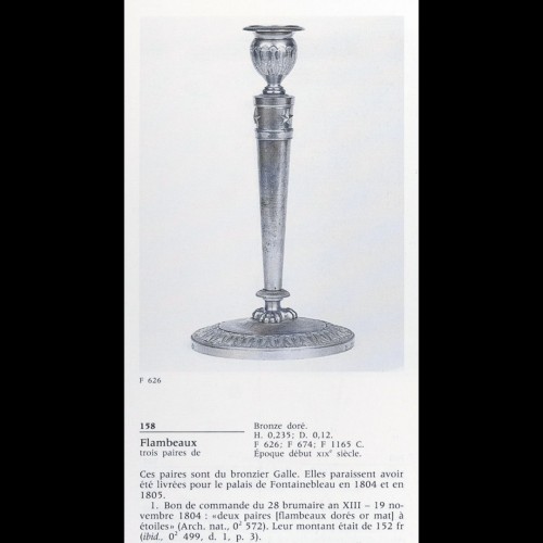 19th century - Pair Of Empire Candlesticks