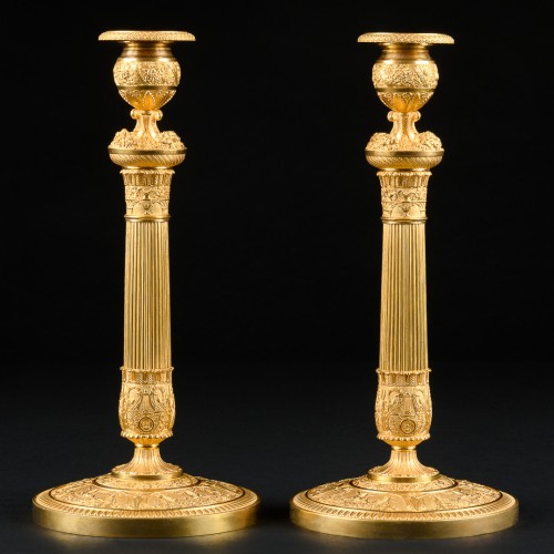 Lighting  - Pair Of Empire Candelabra - Signed Gérard-Jean Galle 