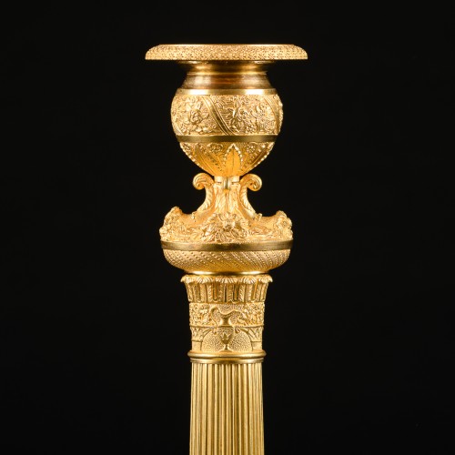 Paire de candélabres Empire - signés Gérard-Jean Galle - Apollo Art & Antiques