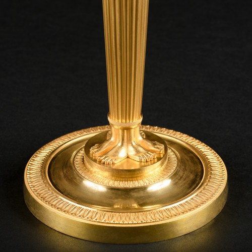 19th century - Pair Of Empire Candlesticks  “Retour D’egypte”
