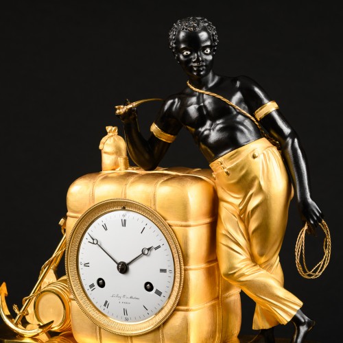 Rare Empire Mantel Clock “Le Matelot” After Design By Michel - 