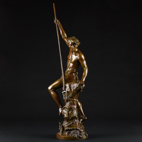 Sculpture Sculpture en Bronze - Allégorie de la Force - Ernest-Justin Ferrand (1846-1932)