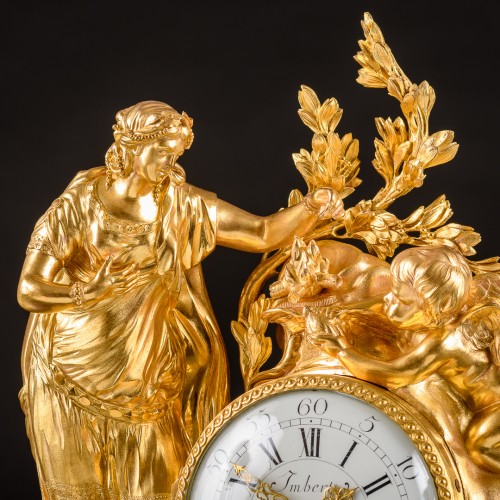 Antiquités - Louis XVI Mantel Clock “Altar Of Venus” Signed Jean-Gabriel Imbert