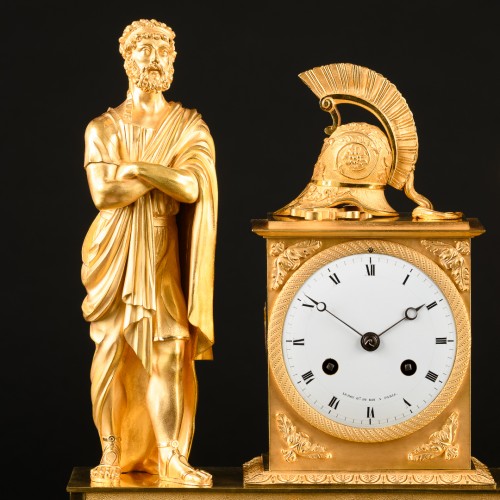 Mythological Empire Clock “Achilles And Agamemnon” - Horology Style Empire