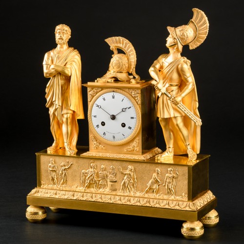 Achille et Agamemnon, pendule mythologique Empire - Apollo Art & Antiques