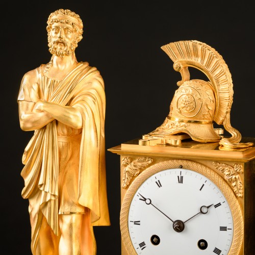 XIXe siècle - Achille et Agamemnon, pendule mythologique Empire