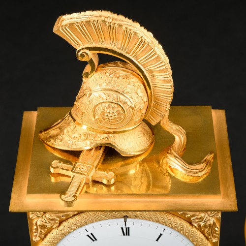 Antiquités - Mythological Empire Clock “Achilles And Agamemnon”