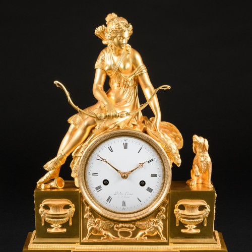 Diana Huntress - Directoire Period Mantel Clock - Horology Style Directoire