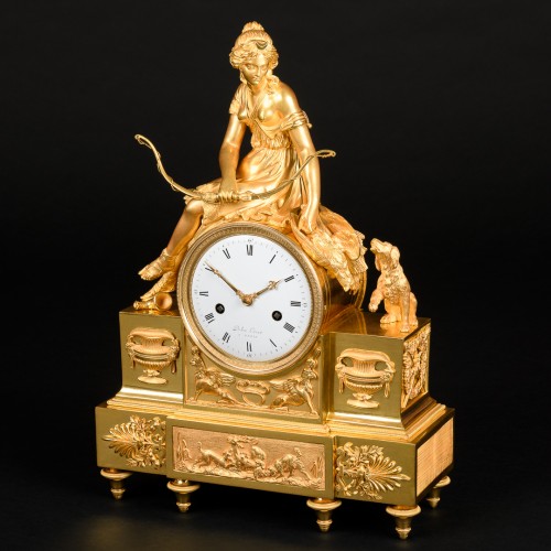 Directoire - Diana Huntress - Directoire Period Mantel Clock