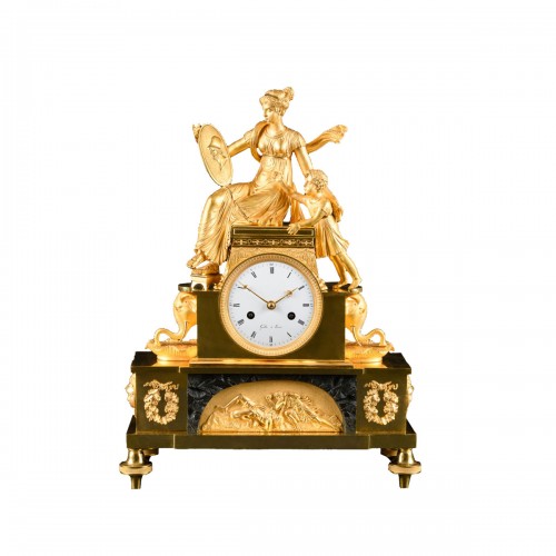 Tekmessa And Eurysakes - Empire Clock Signed Claude Galle