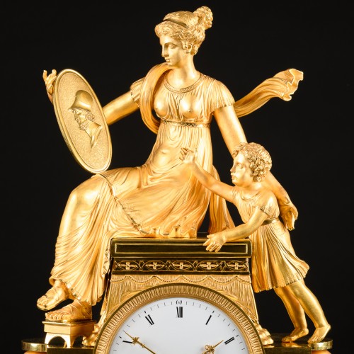 Tekmessa And Eurysakes - Empire Clock Signed Claude Galle - Horology Style Empire