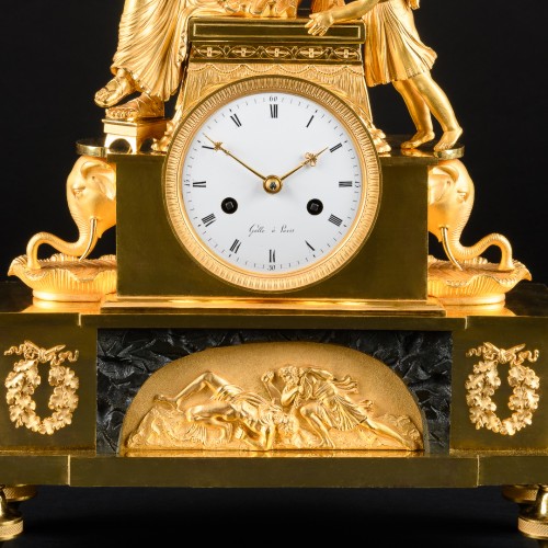 Horology  - Tekmessa And Eurysakes - Empire Clock Signed Claude Galle