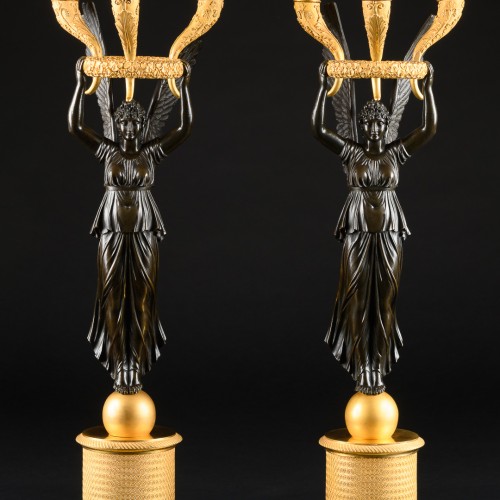 Antiquités - Pair Of Empire Candelabra - Model by P.P. Thomire