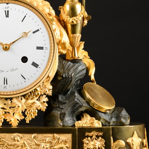 Directoire - Directory Period Clock “Bacchus” Attributed To Pierre-Philippe Thomire