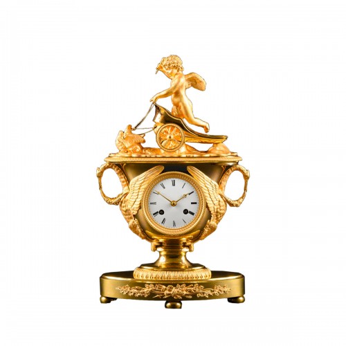 Empire Mantel Clock “Eros Guiding A Chariot”