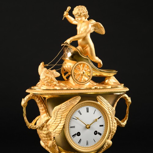 Empire Mantel Clock “Eros Guiding A Chariot” - Empire