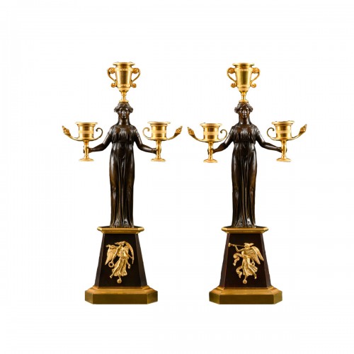 Pair Of Early Empire Candelabra 