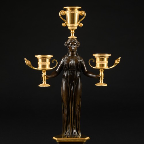 Paire de candélabre Empire - Apollo Art & Antiques
