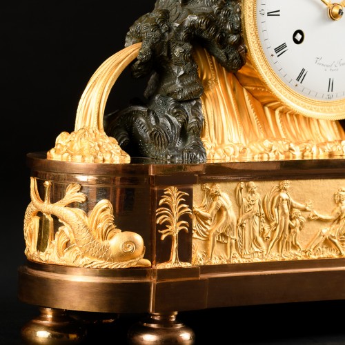 Antiquités - Empire Clock “The Judgement Of Paris”