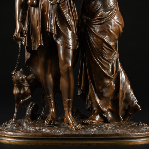 Sculpture Sculpture en Bronze - Allégorie de la Fidélité - Jean-Louis Grégoire (1840-1890)