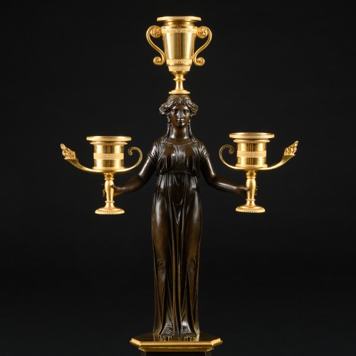 Paire de candélabres d’époque Empire - Apollo Art & Antiques