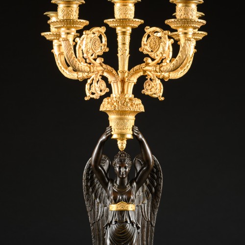 Luminaires Bougeoirs et Chandeliers - Paire de candélabres Empire, modèle de P.P. Thomire