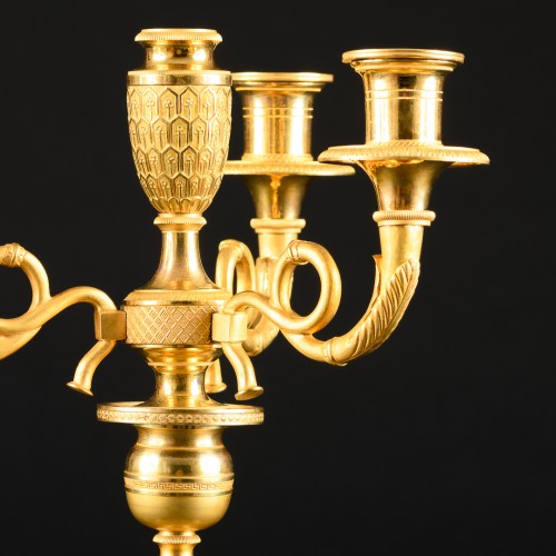 Empire - Pair Of Empire Candelabra “Retour D’Egypte” , model by Claude Galle