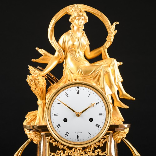 Grande Pendule Mythologique Empire “Cérès À La Moisson” - Horlogerie Style Empire