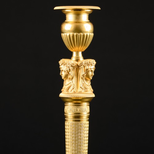 Lighting  - Pair Of Empire Candlesticks , model by Claude Galle