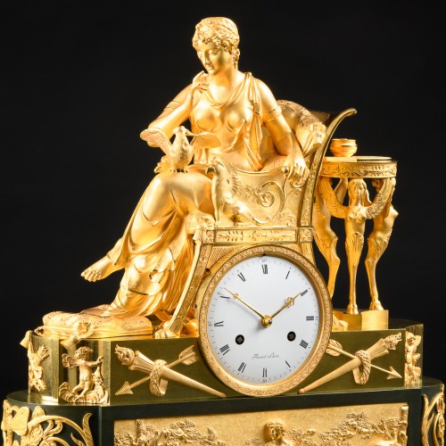 19th century - Empire Mantel Clock “Lettre D’Amour”, model by  François-Louis Savart