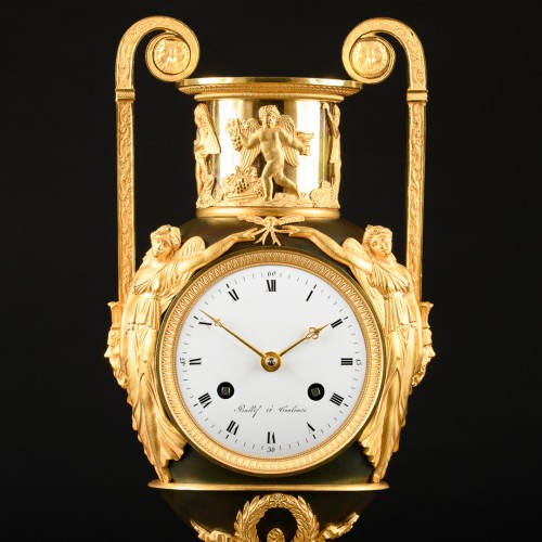 Pendule Vase d’époque Empire “Allégorie des quatre saisons” - Horlogerie Style Empire