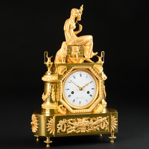 Directoire - Directory Period Mantel Clock “Allegory Of Fidelity”