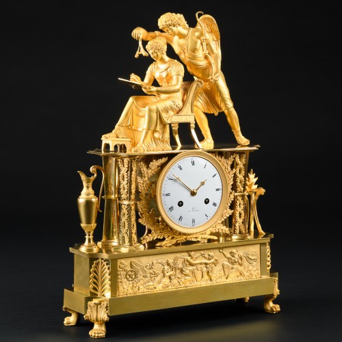 Grande Pendule D’époque Empire “L’Inspiration” - Apollo Art & Antiques