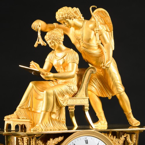 19th century - Large Empire Period Mantel Clock “L’Inspiration”