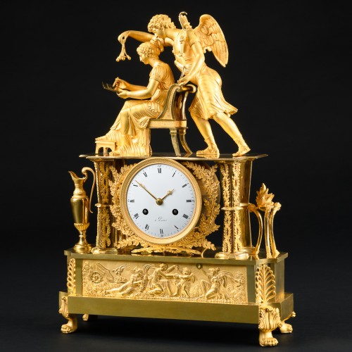 Large Empire Period Mantel Clock “L’Inspiration” - Empire