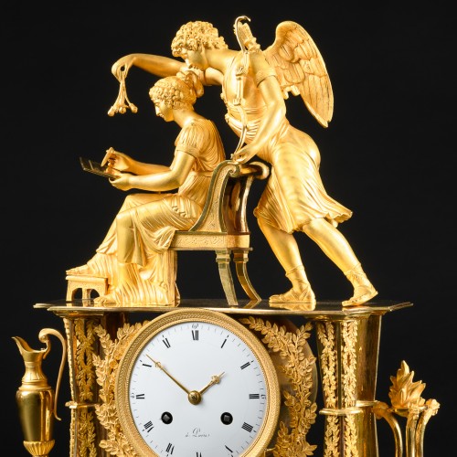 Empire - Large Empire Period Mantel Clock “L’Inspiration”