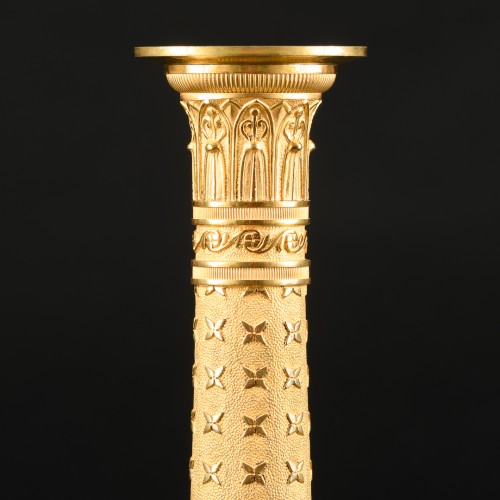 Lighting  - Pair Of Empire Candlesticks , model by Louis-Isidore Choiselat