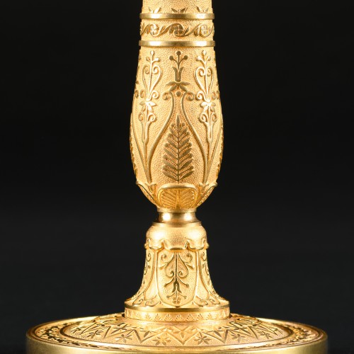 Paire de bougeoirs Empire, modèle de Louis-Isidore Choiselat - Apollo Art & Antiques