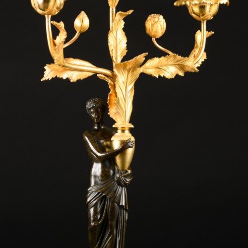Lighting  - Pair Of Directory Period Candelabra “Aux Pavots”