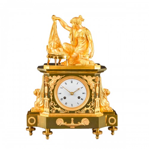 Early Empire Period Mantel Clock “L’Inquiétude Maternelle”
