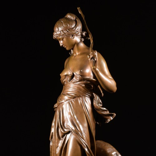 Napoléon III - Grande sculpture en bronze "Nymphe de Diane" Eugène Antoine Aizelin (1821-1902)