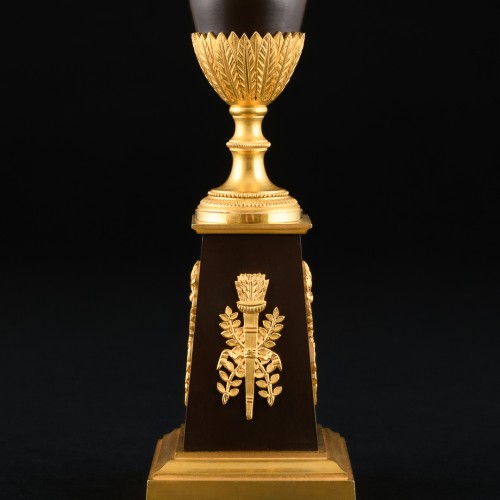 19th century - Large Pair of Empire candlesticks in the shape of ewers Circa 1810