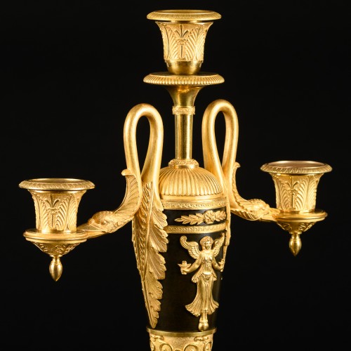 Lighting  - Large pair of Empire candelabra attributed to Claude Galle 
