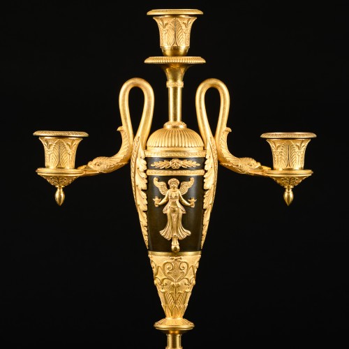 19th century - Large pair of Empire candelabra attributed to Claude Galle 