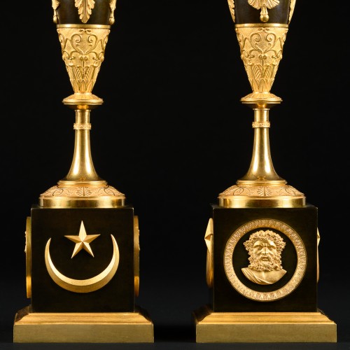 Large pair of Empire candelabra attributed to Claude Galle  - Empire