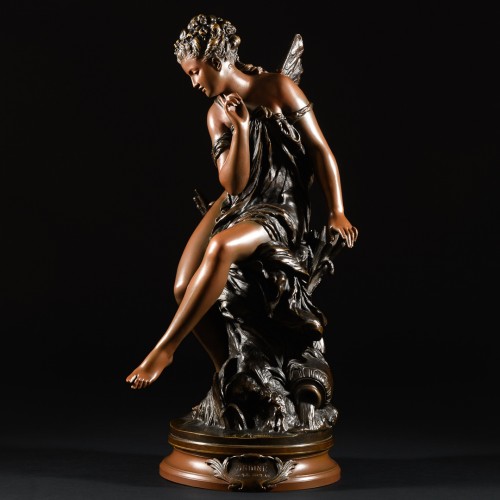 Sculpture  - Mythological French bronze sculpture “Ondine” signed Mathurin Moreau