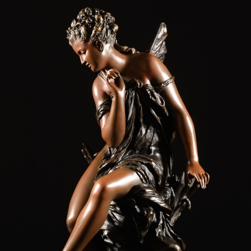 Mythological French bronze sculpture “Ondine” signed Mathurin Moreau - 