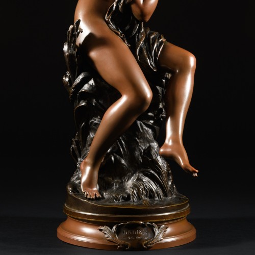 Antiquités - Mythological French bronze sculpture “Ondine” signed Mathurin Moreau
