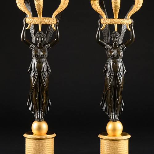 Antiquités - Pair Of Empire Candelabra - Model by P.P. Thomire, Paris 1810